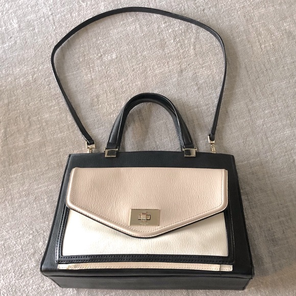 kate spade Handbags - Kate Spade Black & Cream Satchel